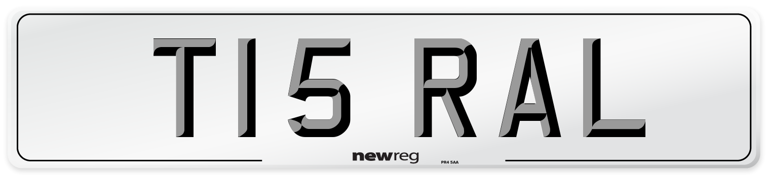 T15 RAL Number Plate from New Reg